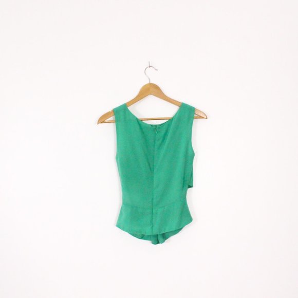 *Cotton Candy Green Sleeveless Blouse with Cutouts - Picture 6 of 6